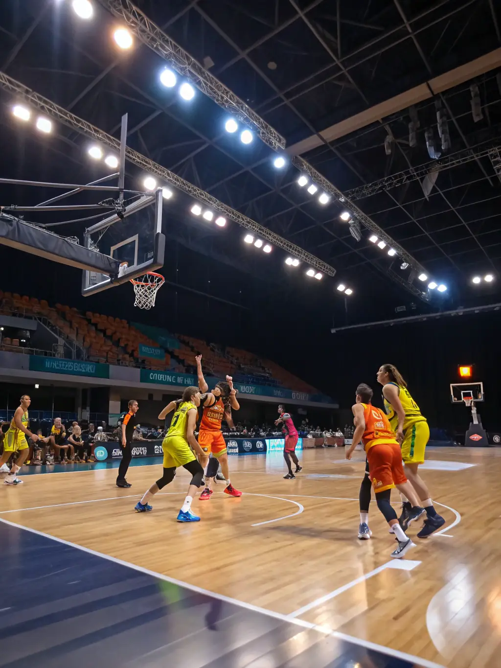USC UNION SPORTIVE DE CHATEAUMEILLANT basketball players are in action during a game, with one player dribbling past a defender. The image highlights the fast-paced nature of basketball.